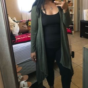 Olive green cardigan